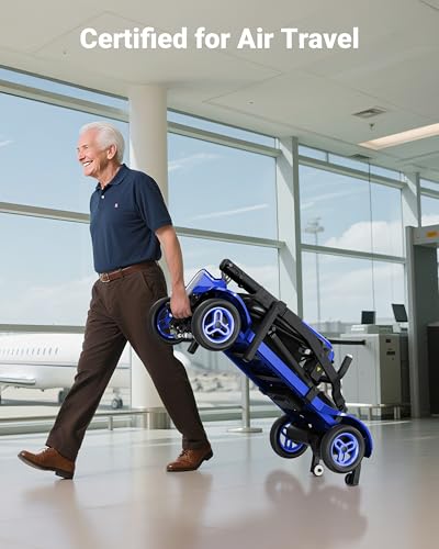 Image of 4 Wheel Heavy Duty Mobility Scooter 400 lb Capacity, Blue