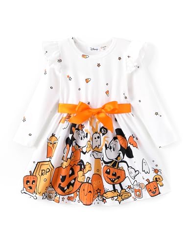 Disney Mickey Minnie Mouse Toddler Dress Girls A-Line...