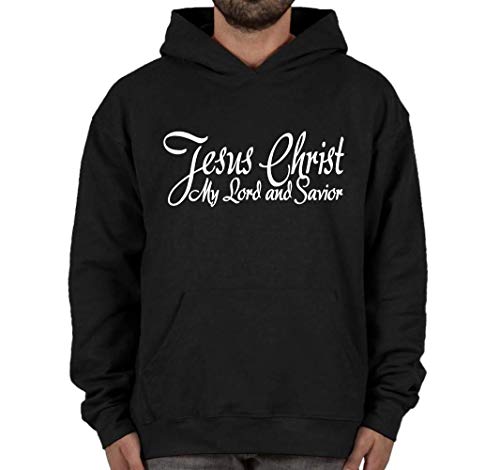 Jesus Christ My Lord & Savior Christian Hoodie Black Religious Sweatshirt