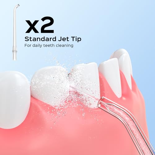 4 PCS Water Dental Flosser Tips Replacement Heads Jet Nozzles Only Compatible COSLUS T40 Cordless Portable Mini Water Teeth Flosser Pick for Travel