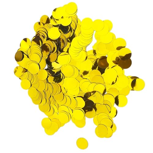 CVDYWDJIE Paillettes Rondes en Aluminium De 100G, Confettis Dorés, Décorations De Fête, Remplissage De Ballons, Décoration De Fête À Paillettes