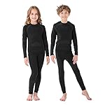 Homord Ropa Termica Niño Tela de Carbón Bambú Tran...: Secado RáPido Y Transpirabilidad: El conjunto de ropa interior térmica para niños es agradable a la piel y está fabricado con tejido de carbón de bambú. Su excelente diseño de secado rápido y evacuación de la humedad te mantiene alejado de la sensaci...