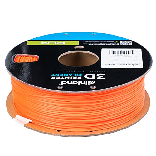 Inland Pla 3D Printer Filament 1.75Mm - Dimensional Accuracy +/- 0.03Mm - 1Kg Cardboard Spool (2.2 Lbs) – Fits Most Fdm/Fff Printers – Odor Free, Clog Free Filaments - Orange #TOP7