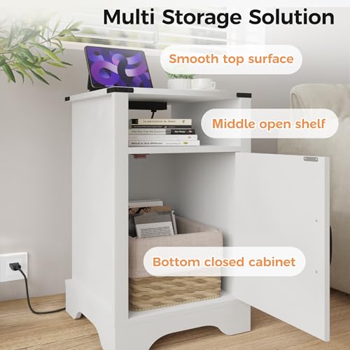 FansaFurn Farmhouse End Table with Charging Station for Bedroom by FansaFurn - Used condition - Image 5