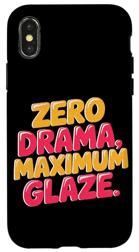 ZERO DRAMA, MAXIMUM GLAZE �X�}�z�P�[�X iPhone X/XS �p