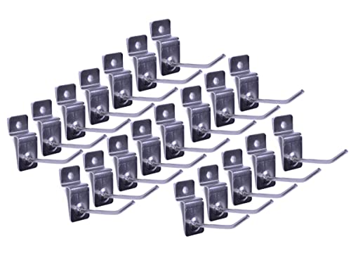 BORED? PARACORD! Commercial Grade Silver Slatwall Hooks - 2 Inch - 20 Pack