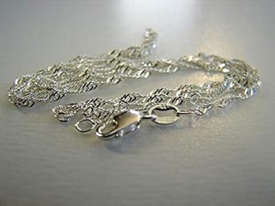 送料関税込【King Ice】5MM, STAINLESS STEEL SINGAPORE CHAIN☆ Amazon.com: Bling Jewelry Thin Singapore Link Chain 1.5 MM