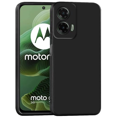 Image of Back Cover for Motorola Moto G35 5G | Full Camera Protection | Premium Liquid Silicon Case | Flexible Bumper Case for Motorola Moto G35 5G (Black)