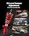 EVIL ENERGY Coilovers Compatible for Ford Fusion 2013-2020, Height Adjustable Coilovers Lowering Kit with 32-Level Damper Adjustment, Coilovers Suspension Kit, Red