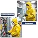 Zimchado Professional Hazmat Suit Kit - Full Body hazmat suits disposable Coveralls with Hood & Reinforced Zipper Heavy Duty (1, Yellow Type 4, Large)