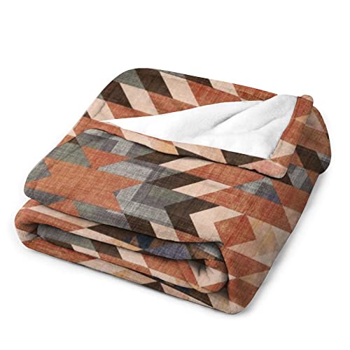 Southwestern Vintage Arizona Tribal Distressed Rug Flannel Fleece Throw Blankets 50"X40" Fluffy Winter Fall Blanket Cozy Soft Fuzzy Plush Home Decor For Couch Bed Sofa Bedroom Living Room Travel #TOP3