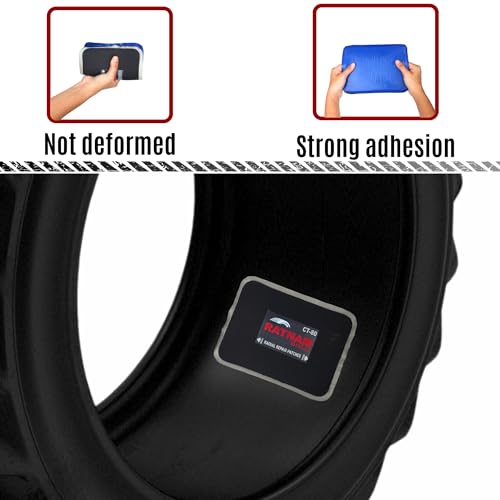 Image of Radial Tyre Repair Patch Size 80 | Heavy-Duty Radial Tubeless & Tube Tyre Puncture Patch | Strong Adhesive Rubber Patch for Car, Bike, Scooter & Tractor Tyres | Box of 5 Pcs