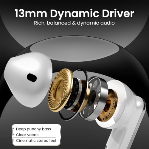 Image of FitPro Q10 Sport Earhook TWS Earbuds, Bluetooth 5.4, Bluetooth (White, True Wireless)