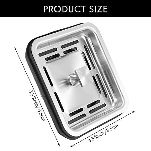 Tapon de desagüe para fregadero cuadrado de acero inoxidable miniatura 7