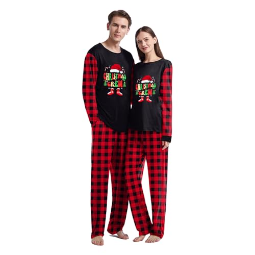 Family Christmas Pjs Matching Sets Christmas Crew Pajamas for Family Couples Christmas Pajamas Holiday Sleepwear