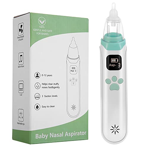 Deesse Baby Nasal Aspirator-Automatic Baby Nasal Aspirator-Electric Baby Nasal Aspirator-Nasal Mucus Remover for Children and Toddlers, Rechargeable, with Music and Light Soothing Function