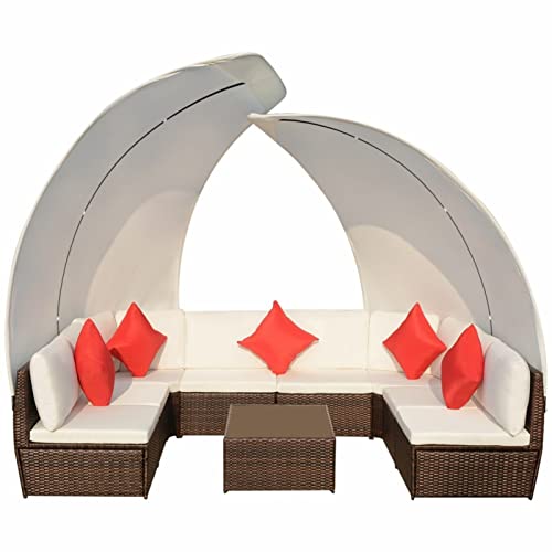 MOONAIRY 9-TLG. Garten-Lounge-Set mit Sonnendächern, Terassenmöbel Wetterfest, Loungemöbel Terrasse, Garten Sitzgruppe… – Bild 5