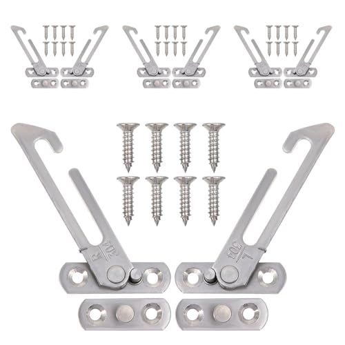 Seguro anticaídas integrado en pack de 4 limitadores de apertura para ventanas plata 2