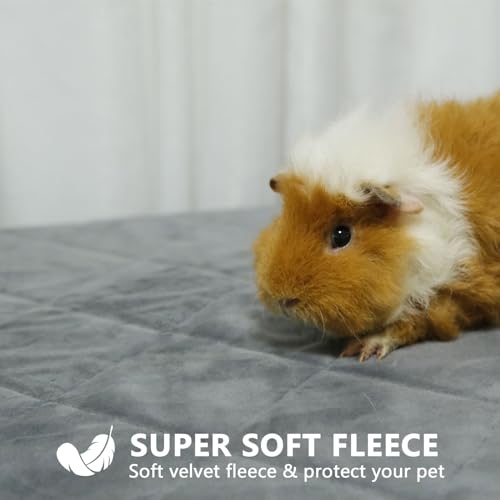 Cimiycob ND-TER-MW-2-DARK GREY Guinea Pig Bedding, Fleece Cage Liner, Midwest 47X24 In 2Pack, Super Absorbent & Odor Control & Waterproof & Reusable & Quick Dry Washable Guinea Pig Liner thumb #4