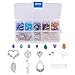 SUNNYCLUE 1 Box DIY 10 Pairs Chandelier Earrings Jewelry Making Starter Kit Chandelier Components Connector Charm Pendants, Shell Heart Beads, Earring Hooks Jewelry Findings for Adults Instruction