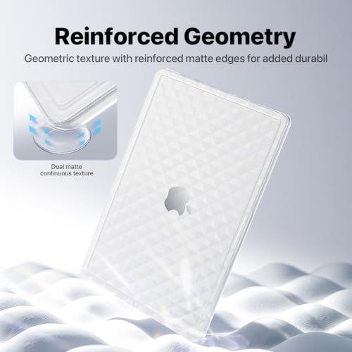 Image of Soonjet Compatible with MacBook Air 13 inch Case M5 M4 M3 M2 2026-2022 | Matte Clear, Prism Pattern, Fingerprint & Scratch Resistant, Protective Hard Shell, Ultra Thin Cover, A3449 A3240 A3113 A2681