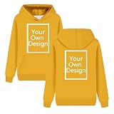 Sudaderas con Capucha Mujer Personalizada Jersey para Personalizar 2 Caras Delante y Detras - Regalos Personalizados Tus Fotos y Textos A Todo Color Serigrafía Manga Larga Tops Navidad Halloween