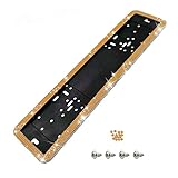 ▶ Taille universelle de l'UE : la taille est de 53,5 cm x 12 cm, ce cadre de plaque d'immatriculation en diamant durable s'adapte à la plupart des plaques d'immatriculation standard de l'UE (veuillez connaître la taille applicable des plaques d'immatriculation locales), contrairement à d'autres produits, le cadre de plaque d'immatriculation flash est spécialement conçu. .