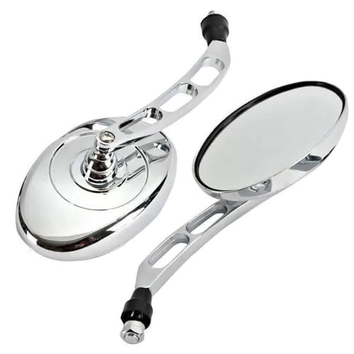 Espejos cromados de moto con cristal antirreflejos para Kawasaki Vulcan 800 y 1500