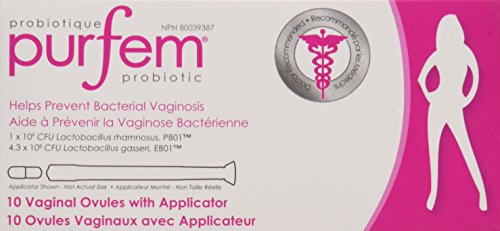 PurFem Probiotic WITH APPLICATOR 10 Vaginal Suppositories (Vaginal Capsules)