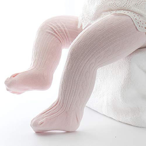 Image of Baby Toddler Girls Tights Seamless Cable Knit Cotton Leggings Pants Stockings for Infant Baby Girl