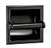 Designers Impressions Black Recessed Toilet/Tissue Paper Holder All Metal Contruction - Mounting Bracket Included