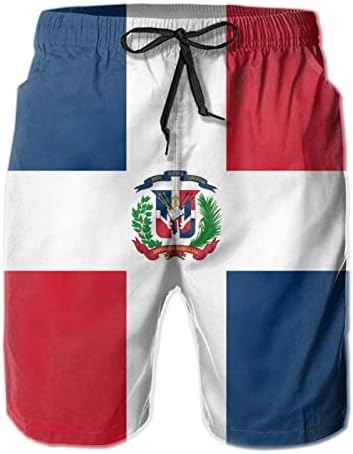 Swim Shorts Mens Dominican Republic Flag Swim Trunks Beach Board ...