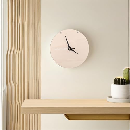 Reloj de madera para manualidades diy con agujas de colores y esferas redondas en lote de 5 6