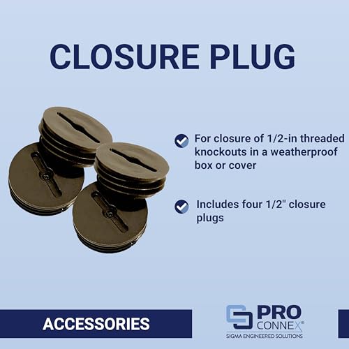 Sigma Engineered Solutions 14005BR 1/2-Inch Weatherproof Closure Plug, Bronze