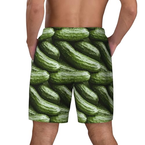 Funny Cucumber Funny Men's Swim Trunks Board Shorts Quick Dry-4