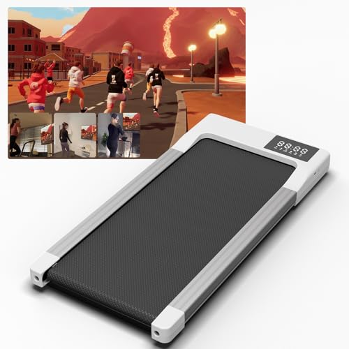 MJWW Raceable Walking Pad mit AI-Training und APP-Fernbedienung, Laufband für Zuhause Max 159...