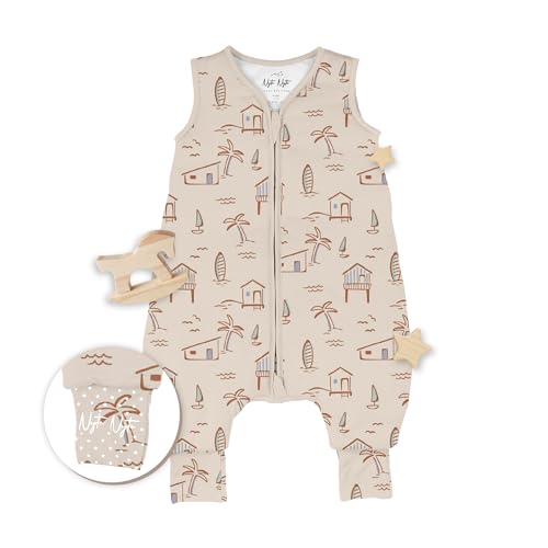 Image of Sleeveless Soft Baby & Toddler Sleeping Sack, Breathable with Adjustable Feet Cuffs & Anti-Slip Grip