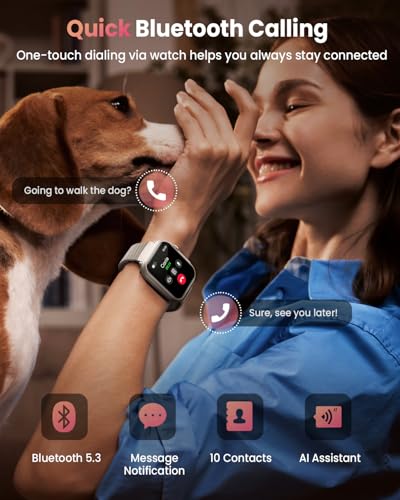 Image of Smart Watches for Women Reloj Inteligente: Smartwatch with 30Day Battery Life Heart Rate SpO2 Sleep Monitor Bluetooth Calls IP68 Waterproof Fitness Tracker watch Running Yoga for iPhone Android 2Bands