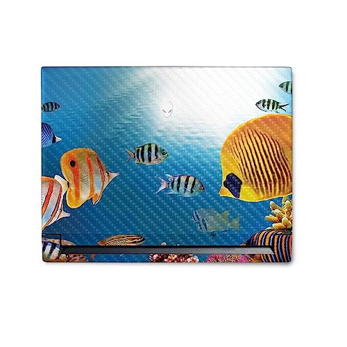 Image of MightySkins Carbon Fiber Skin Compatible With Alienware M18 R1 (2023) Full Wrap Kit - Tropical Life | Protective, Durable Textured Carbon Fiber Finish | Easy To Apply & Change Styles | Made in the USA