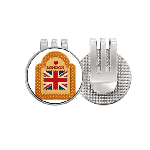 Marqueur de balle de golf clip magnétique drapeau Royaume-Uni timbre Londres