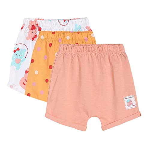 Image of miniklub Baby Knitted Cotton Short, Pack of 3 (Multi Color)