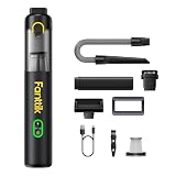 Fanttik V8 Mate Upgraded Cordless Car Vacuum, Portable Mini Vacuum with 13000pa Suction Power, 2 Suction Modes, Type-C Charge, Handheld Vacuum for Car, Small Tasks, Keyboards, Office Desk (Black)