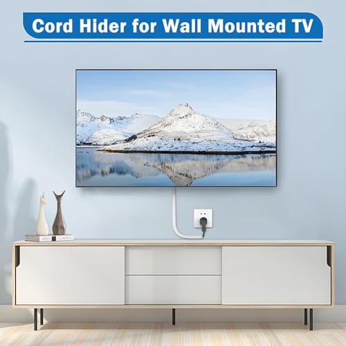 Azonee غطاء كيبل لاصق ذاتي لإدارة الأسلاك على الحائط، مجموعة مجرى الكيبلات لتغطية الأسلاك المرنة من PVC لإخفاء الأسلاك على الأرضية، غطاء حماية للكيبلات للمنزل والمكتب، 3 متر