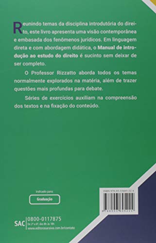 Manual de introdução ao estudo do direito. 16. ed. São Paulo: Saraiva, 2019.