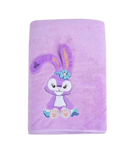 Image of Microfiber Kids Bath Towels Quick Dry Super Absorbent Super Soft Bath Towel for Babies Toddler-Baby Towel for Boys and Girls (Purple, Pack of 1)