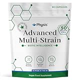 PHYSIS Probiotics 50 Billion CFU | 90 Capsules (up to 3 Month Supply) | Probiotics for Gut Health, Digestion, Bloated Stomach Relief | for Men & Women | Made in The UK