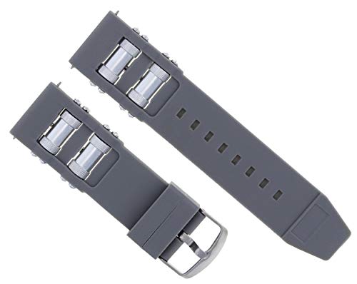 26mm Rubber Watch Band Strap Compatible with Invicta Russian Diver 1201 1805 1845 1959 Grey