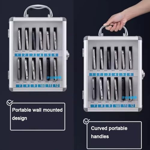 Boîte de rangement pour téléphones portables idéale dans une salle de classe ou au bureau
