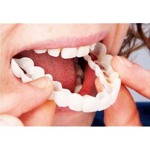 Losuya Instant Veneers Dentures Fake Teeth Smile Teeth Top Fake Teeth for Women and Men Cover