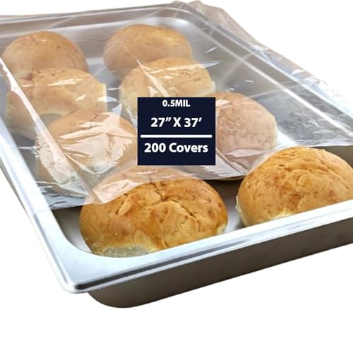 HDPE Bun Pan Covers-Flat Pack 0.5Mil, 27" X 37" &
